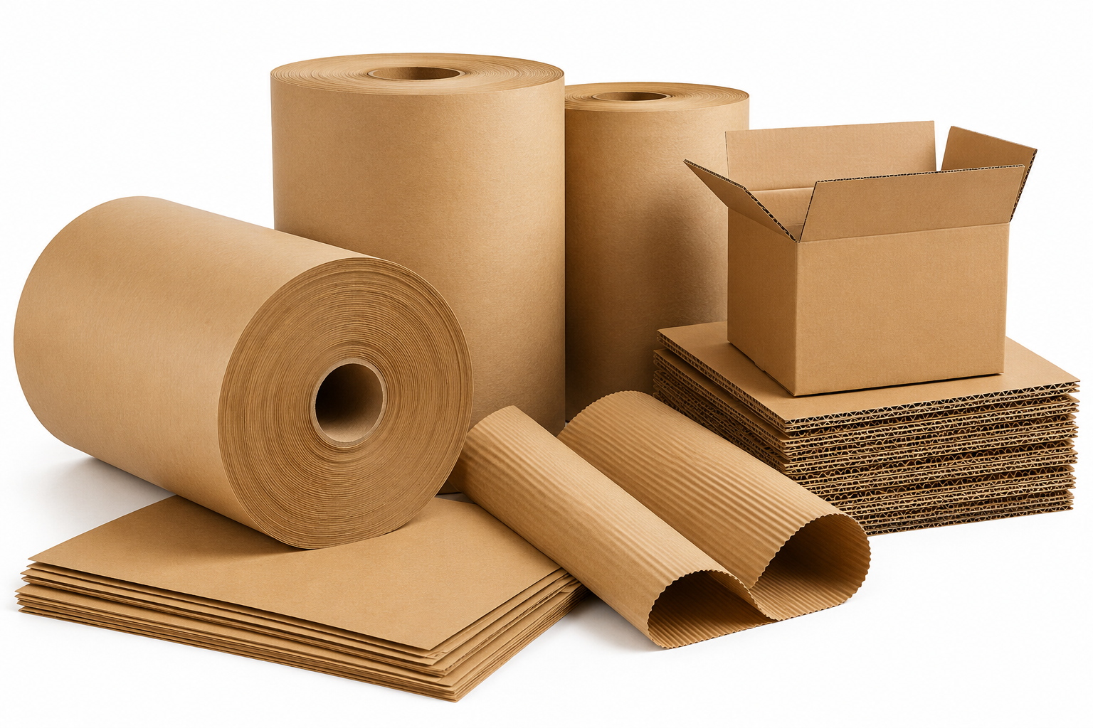 Kraft Papers for Manufacturing Corrugated Boxes